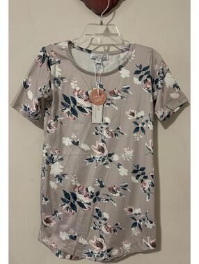 Baileys Blossoms Boutique Girls 3t Purple Floral Stretch Shirt Dress NWT! A2006